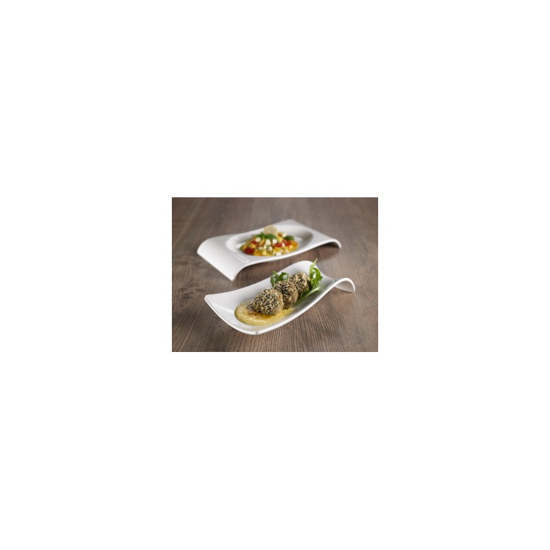 Piatto salsiera melamina bianca Le perle cm.30x14x5,5h