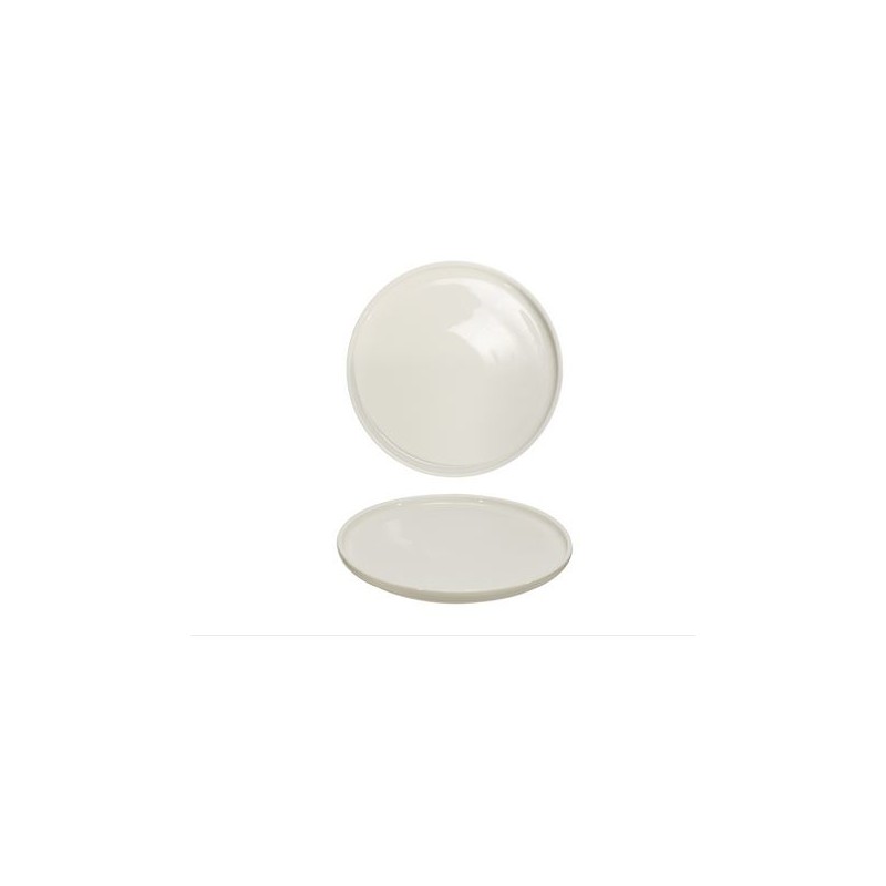 Piatto tondo bianco cm.20x22