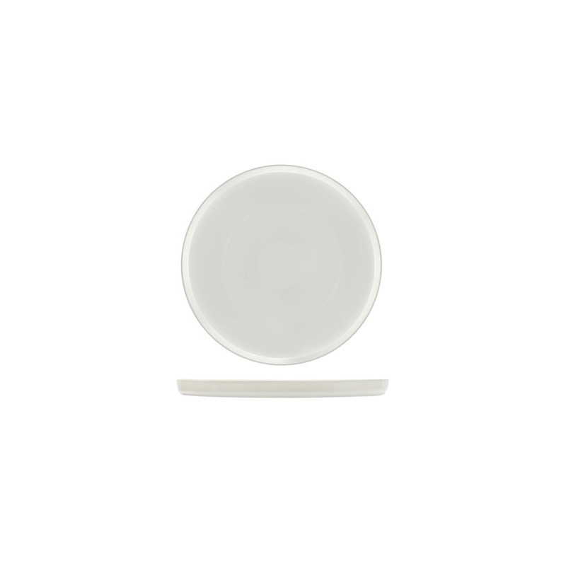 Piatto tondo bianco con bordo alto cm.28,5