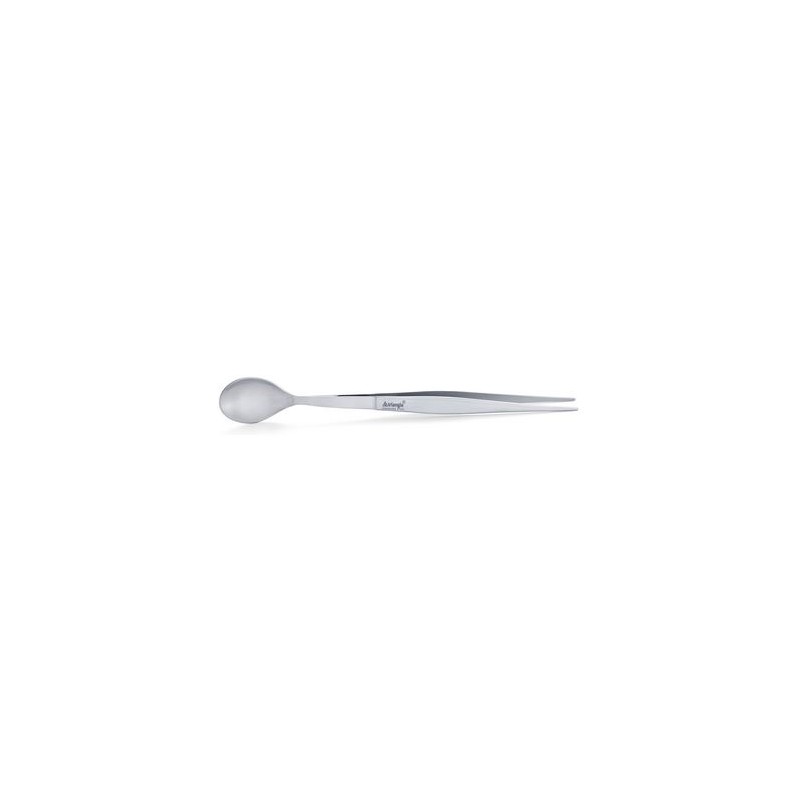 Pinza e cucchiaio inox da assaggio cm.17 Silver
