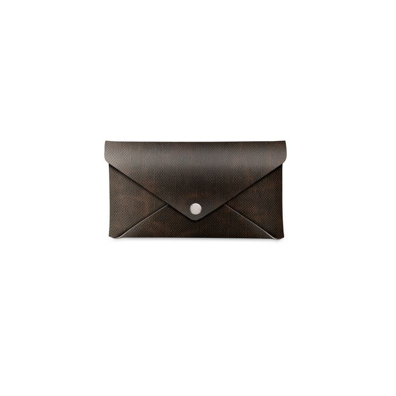 Porta resto/conto Clutch juta Marrone