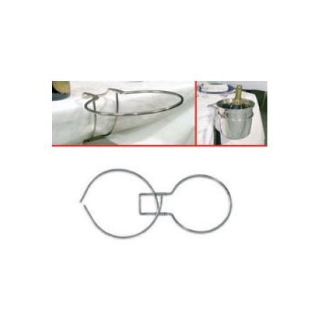 Portasecchiello pieghevole in filo inox 18/10