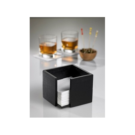 Portatovaglioli bamboo nero 13.5x13,5 cm