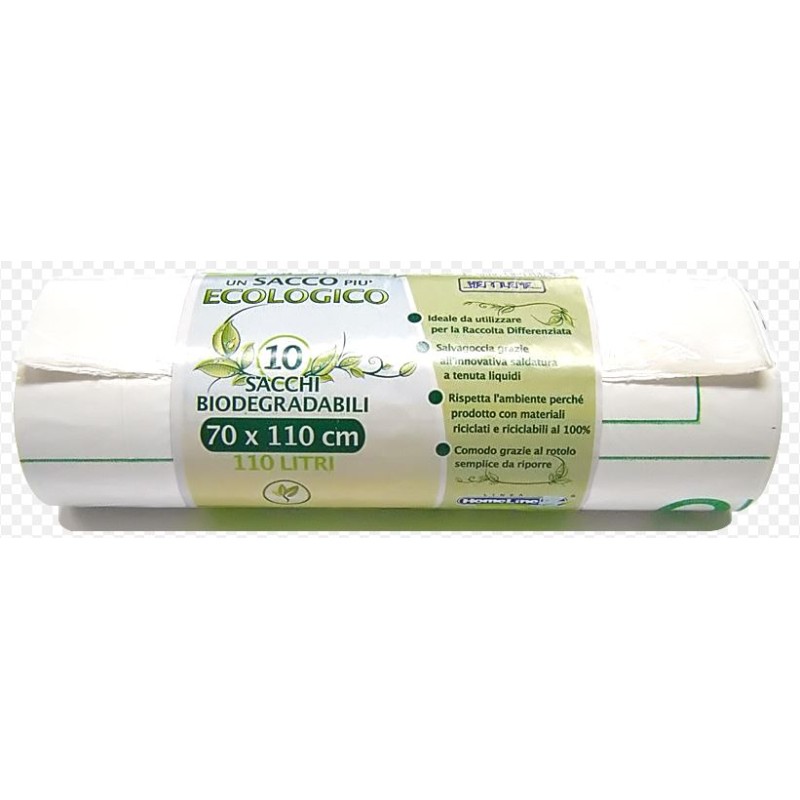 Rotolo 10 sacchi in MDPE ADD. 70x110 cm Bio