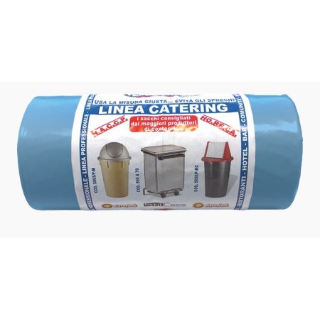 Rotolo 25 sacchi 74x95 cm azzurri