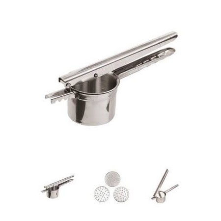 Schiacciapatate 3 griglie inox