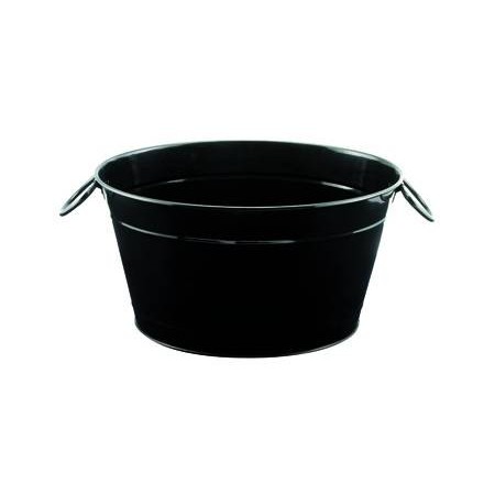 Secchiello party metallo verniciato nero 40x28x22