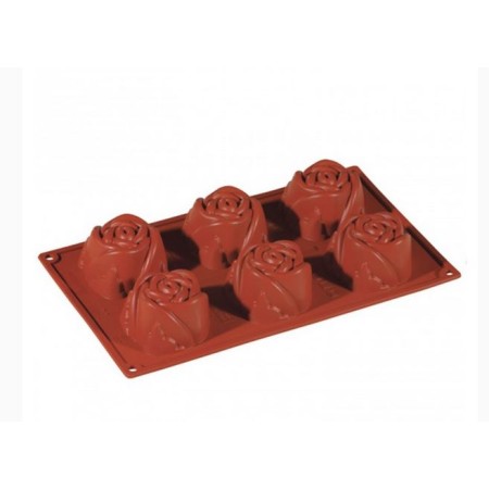 Stampo in silicone boccioli rosa 6 impronte