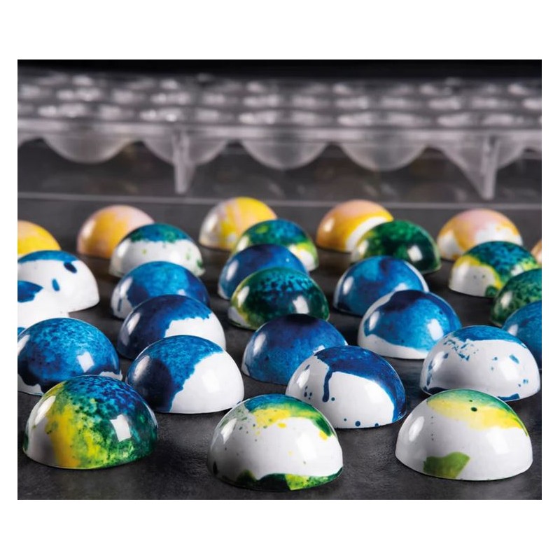 Stampo in Tritan per praline a semisfera 6 impronte