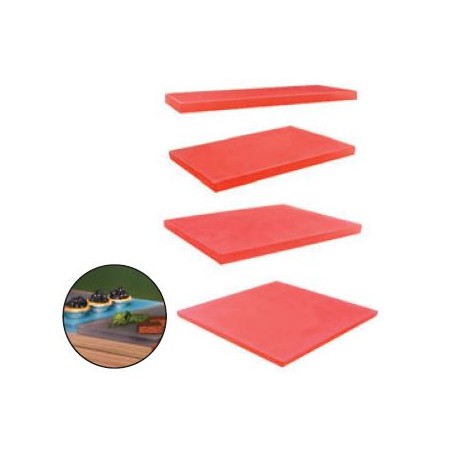 Tagliere Crystal pastry tray piano rosso cm 30x10