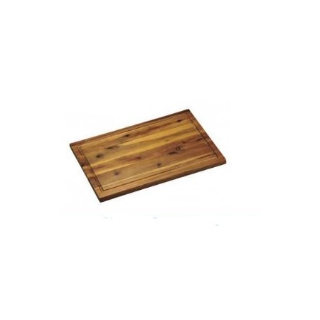 Tagliere legno di acacia liscio cm.40x26x1,5h con scanalature