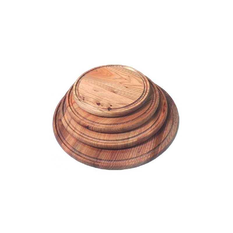 Tagliere legno faggio tondo con incavo cm.40