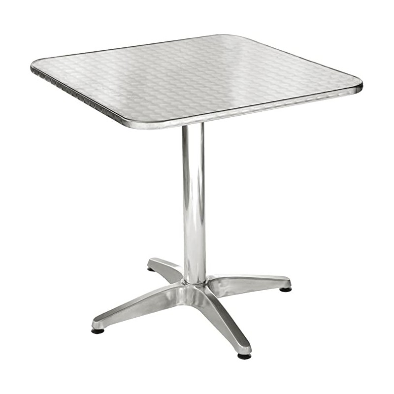 Tavolo alluminio e Acciaio 70x70 cm