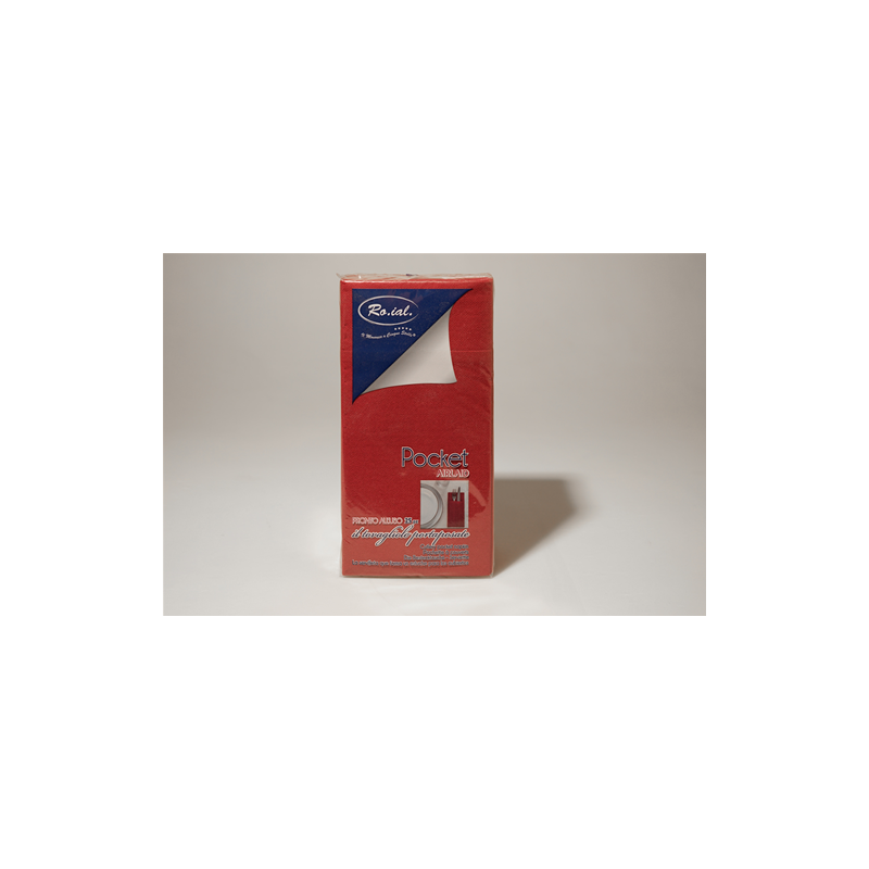 Tovagliolo 40x40cm Unito light rosso 25 pz  Pocket
