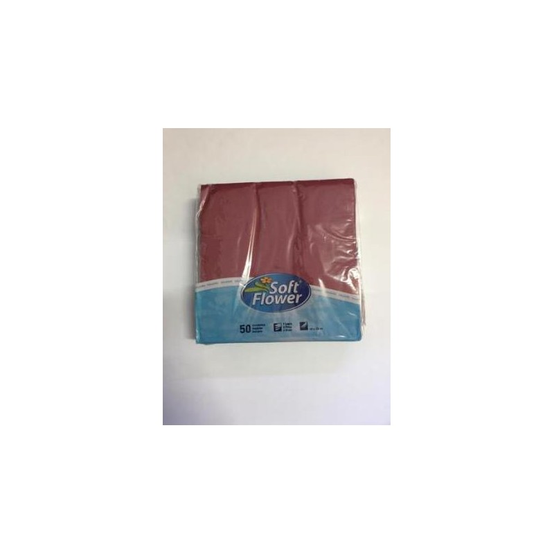 Tovagliolo cellulosa bordeaux33x33 2 veli - 50pz
