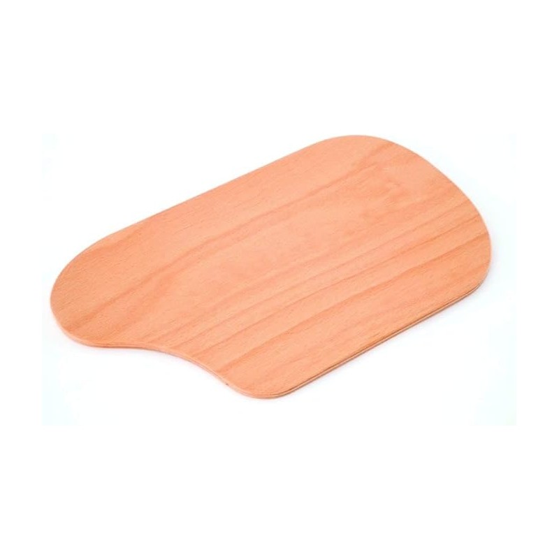 Vassoio ergonomico in faggio di GiMetal da monoporzione, diametro 27x20 cm