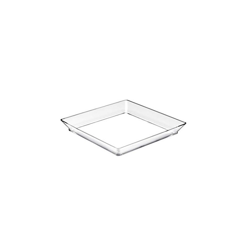 Vassoio Medium plate trasparente 13x13cm - 12 pz