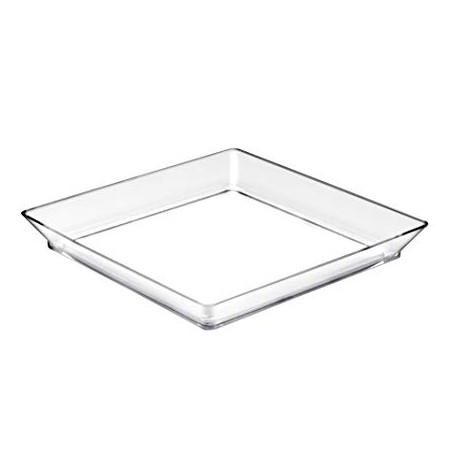 Vassoio Medium plate trasparente 13x13cm - 12 pz