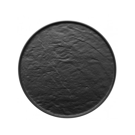 Vassoio nero effetto pietra con bordo 22 cm