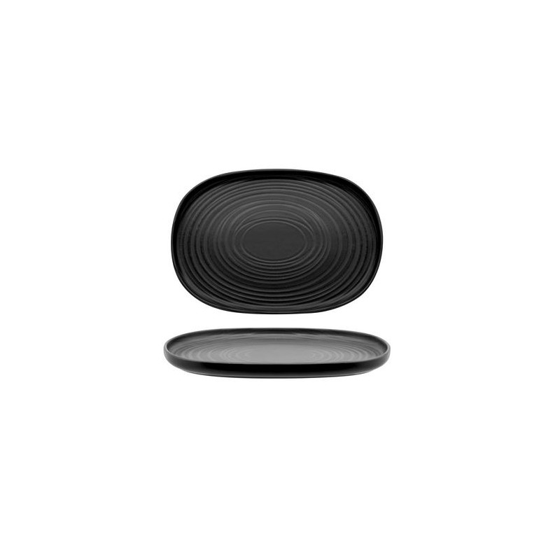 Vassoio ovale cm. 33x23 nero Orbit
