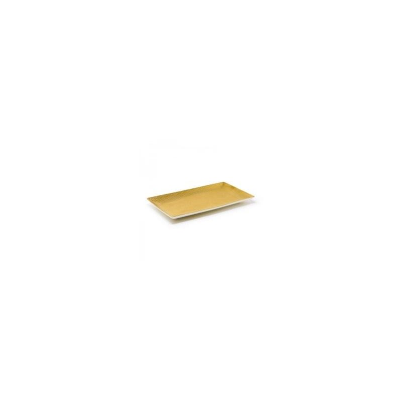Vassoio rettangolare color oro 34x19,5 h3 cm - Le Coq