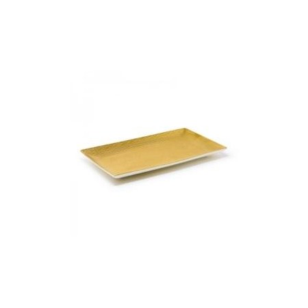 Vassoio rettangolare color oro 34x19,5 h3 cm - Le Coq