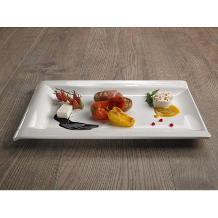 Vassoio rettangolare melamina bianco cm.33x20x2,5h