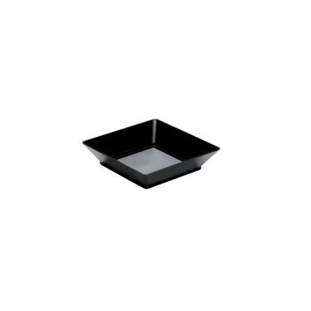 Vassoio small plate PS nero 65x65mm - 25 pz