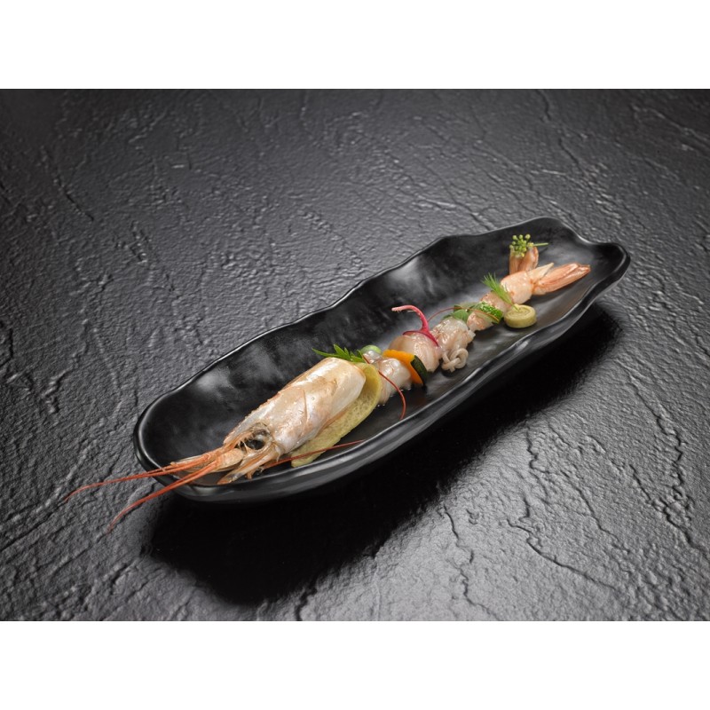 Vassoio stone melamina nero 34x10x3 cm