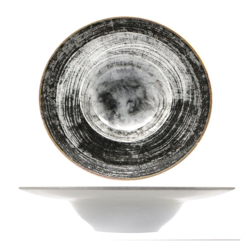 Piatto per pasta 27 cm nero K-Bowl – Saturnia