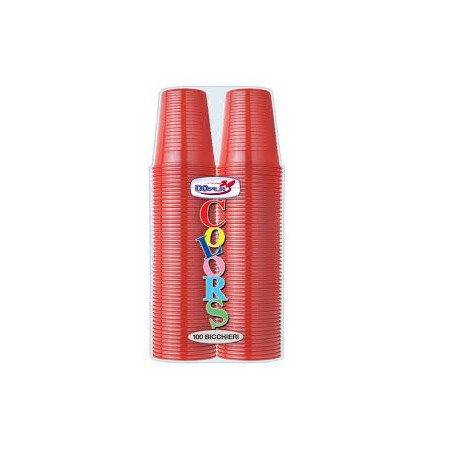 Bicchieri rossi 200cc - 100pz