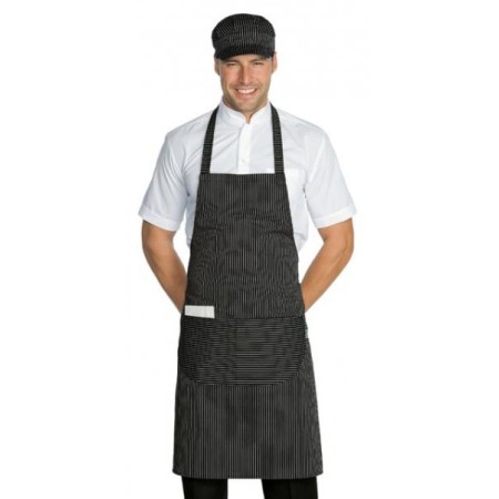 Grembiule pettorina 70x90 Vienna nero Isacco