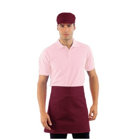Grembiule vita bordeaux cm.70x46 con tasca Isacco