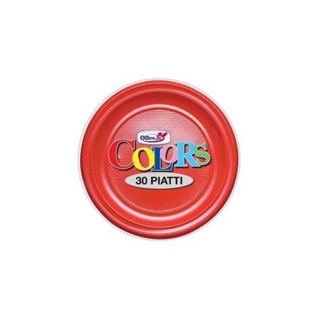 Piatto fondo rosso 30 pz Dopla